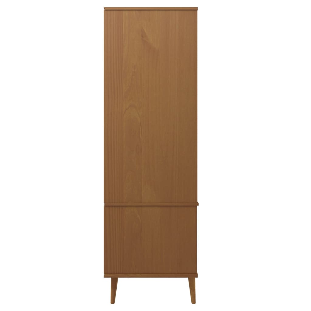 Garde-robe MOLDE Marron 90x55x175 cm Bois massif de pin Armoires vidaXL   