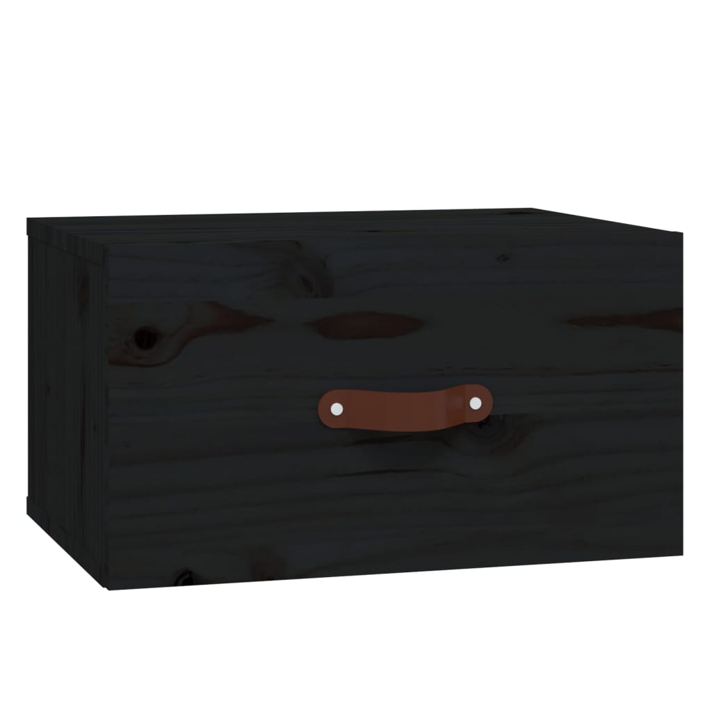 Table de chevet murale Noir 40x29,5x22 cm Casiers & armoires de rangement vidaXL   