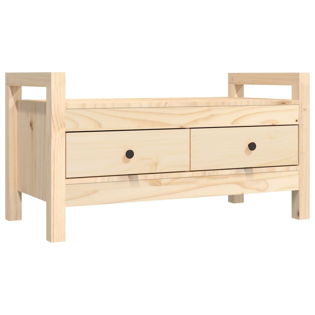 Banc d'entrée 80x40x43 cm Bois de pin massif Bancs coffres vidaXL   