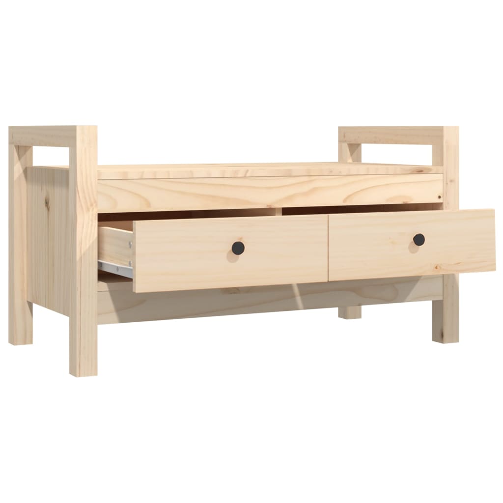 Banc d'entrée 80x40x43 cm Bois de pin massif Bancs coffres vidaXL   