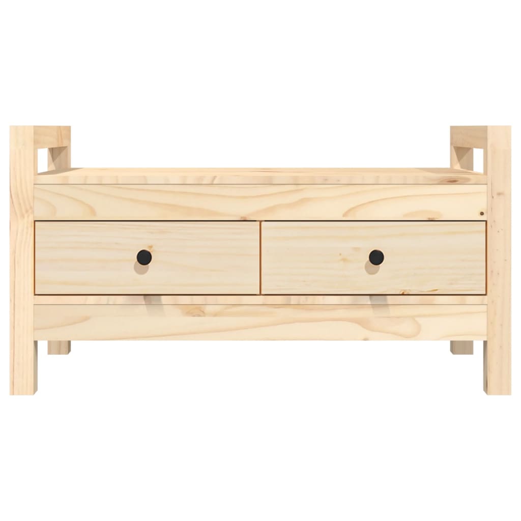 Banc d'entrée 80x40x43 cm Bois de pin massif Bancs coffres vidaXL   