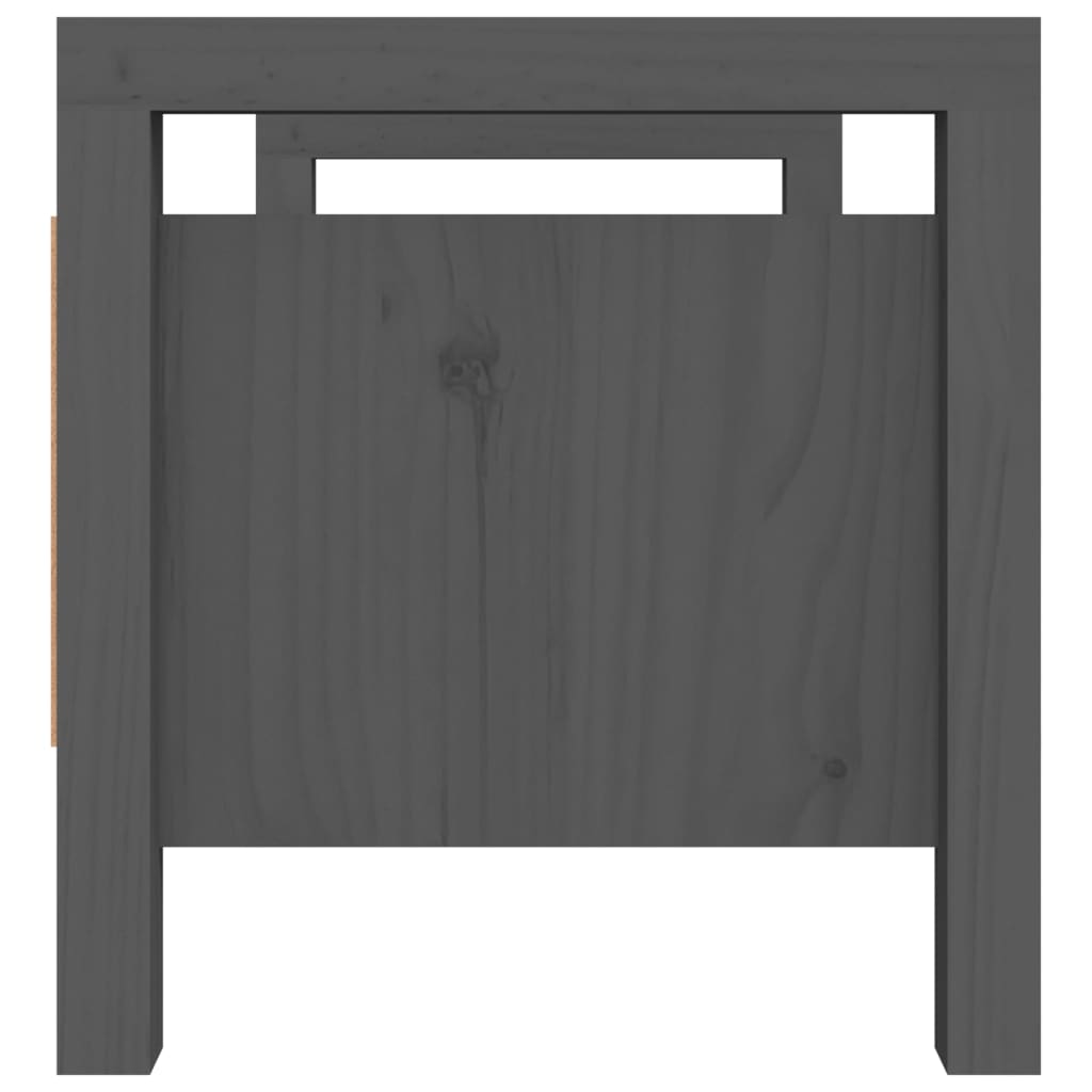 Banc d'entrée Gris 80x40x43 cm Bois de pin massif Bancs coffres vidaXL   