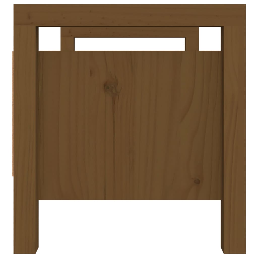 Banc d'entrée Marron miel 80x40x43 cm Bois de pin massif Bancs coffres vidaXL   