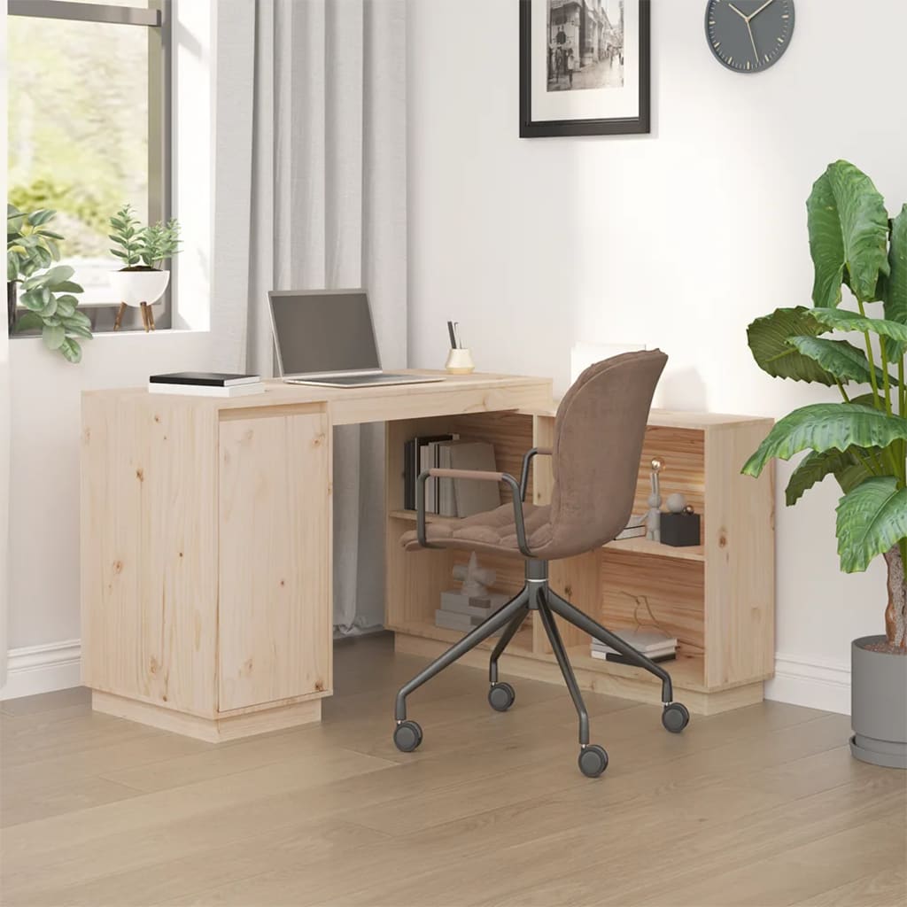 Bureau 110x50x75 cm Bois massif de pin Bureaux vidaXL   