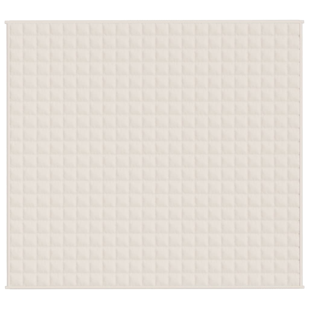 Couverture lestée Crème clair 200x225 cm 13 kg Tissu Couvertures vidaXL   