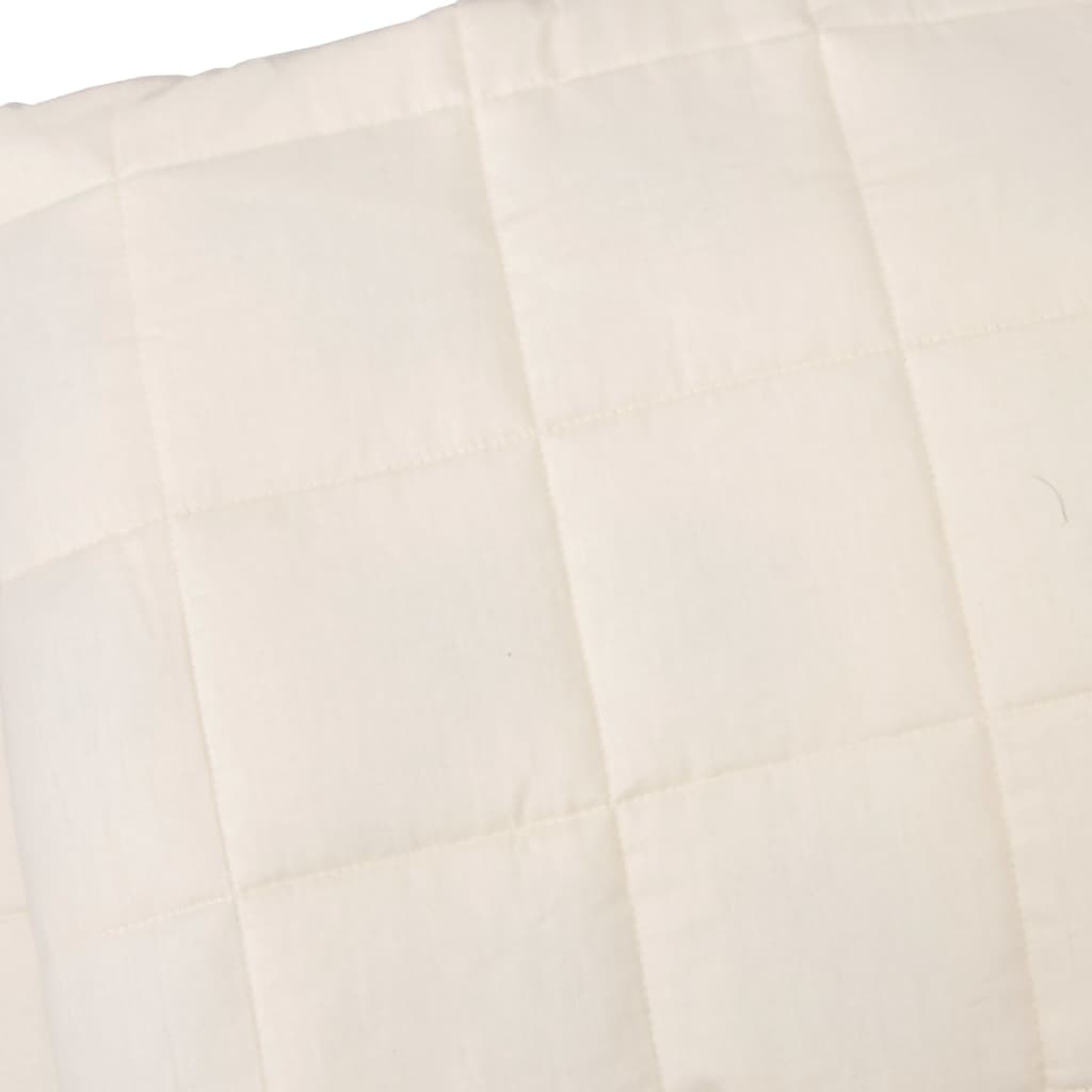 Couverture lestée Crème clair 200x225 cm 13 kg Tissu Couvertures vidaXL   