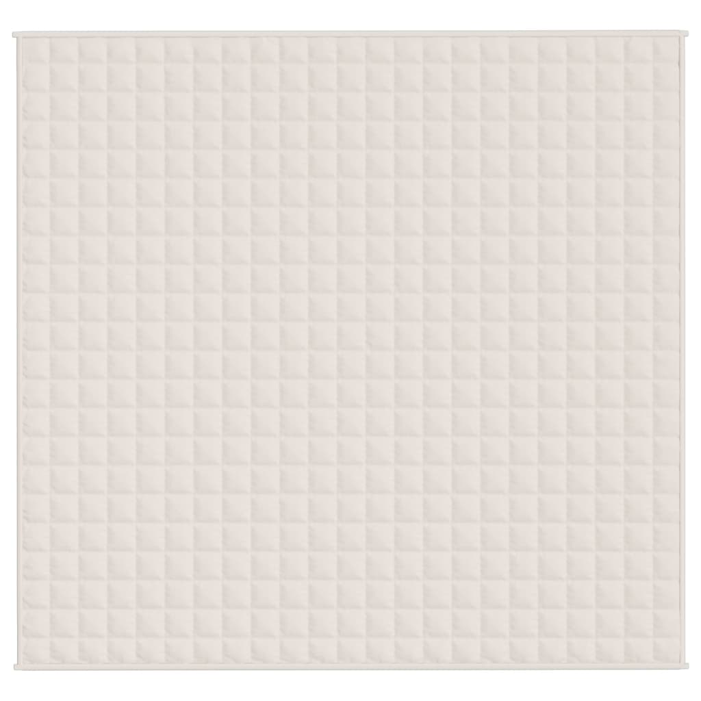 Couverture lestée Crème clair 220x235 cm 11 kg Tissu Couvertures vidaXL   