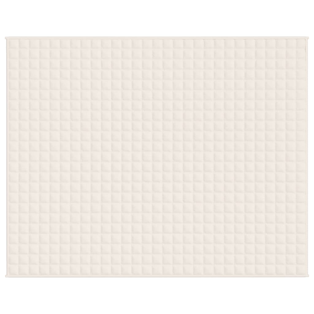 Couverture lestée Crème clair 235x290 cm 15 kg Tissu Couvertures vidaXL   