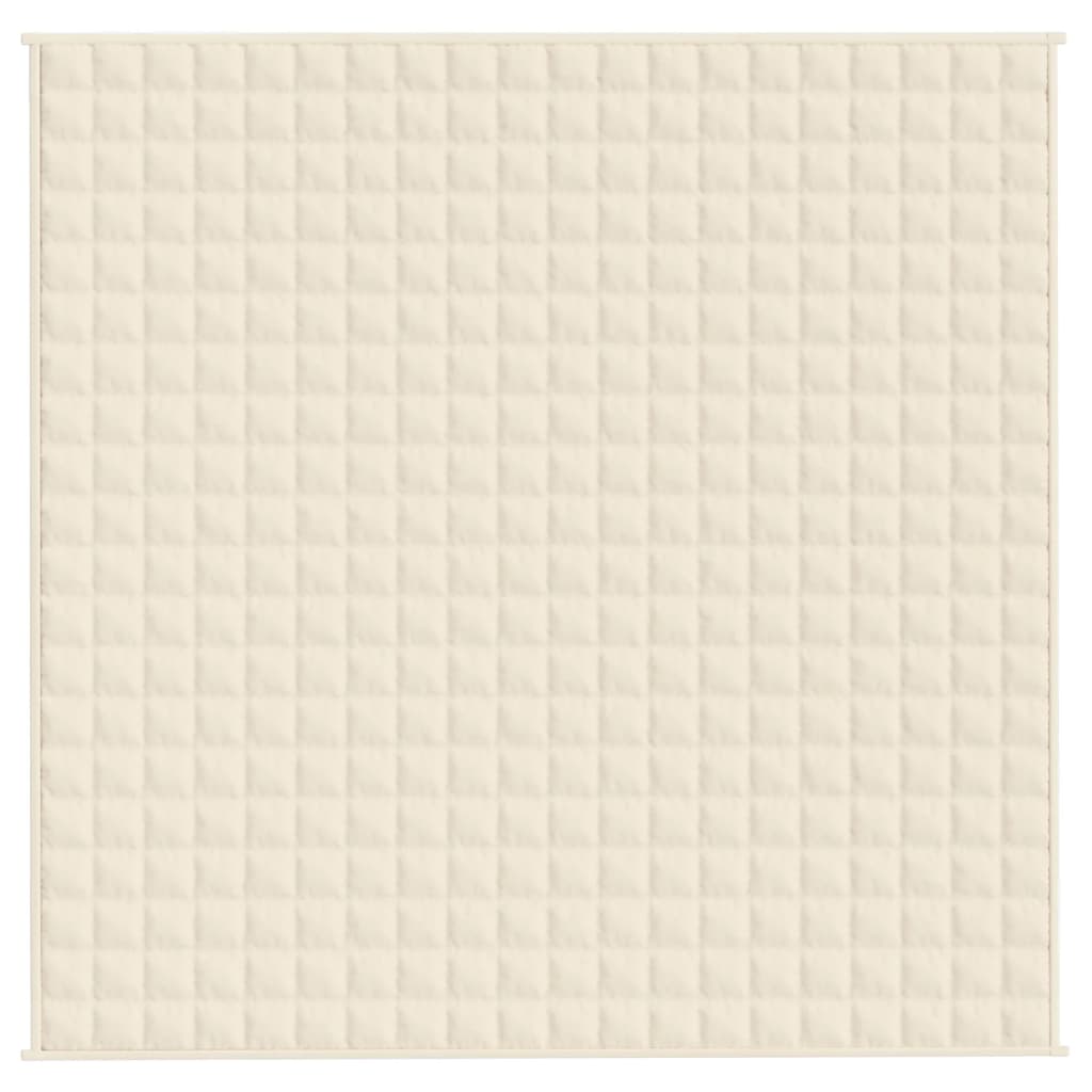 Couverture lestée Crème clair 200x200 cm 13 kg Tissu Couvertures vidaXL   