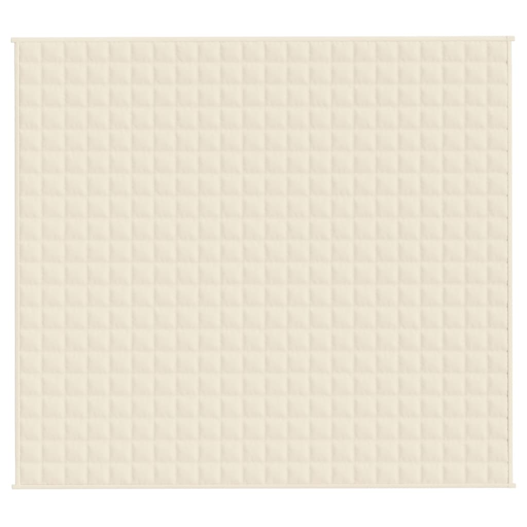 Couverture lestée Crème clair 200x225 cm 13 kg Tissu Couvertures vidaXL   