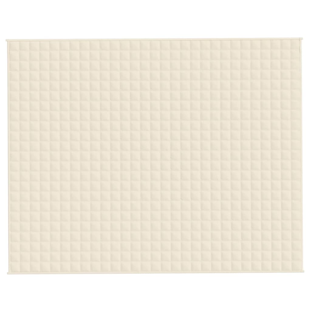 Couverture lestée Crème clair 235x290 cm 11 kg Tissu Couvertures vidaXL   