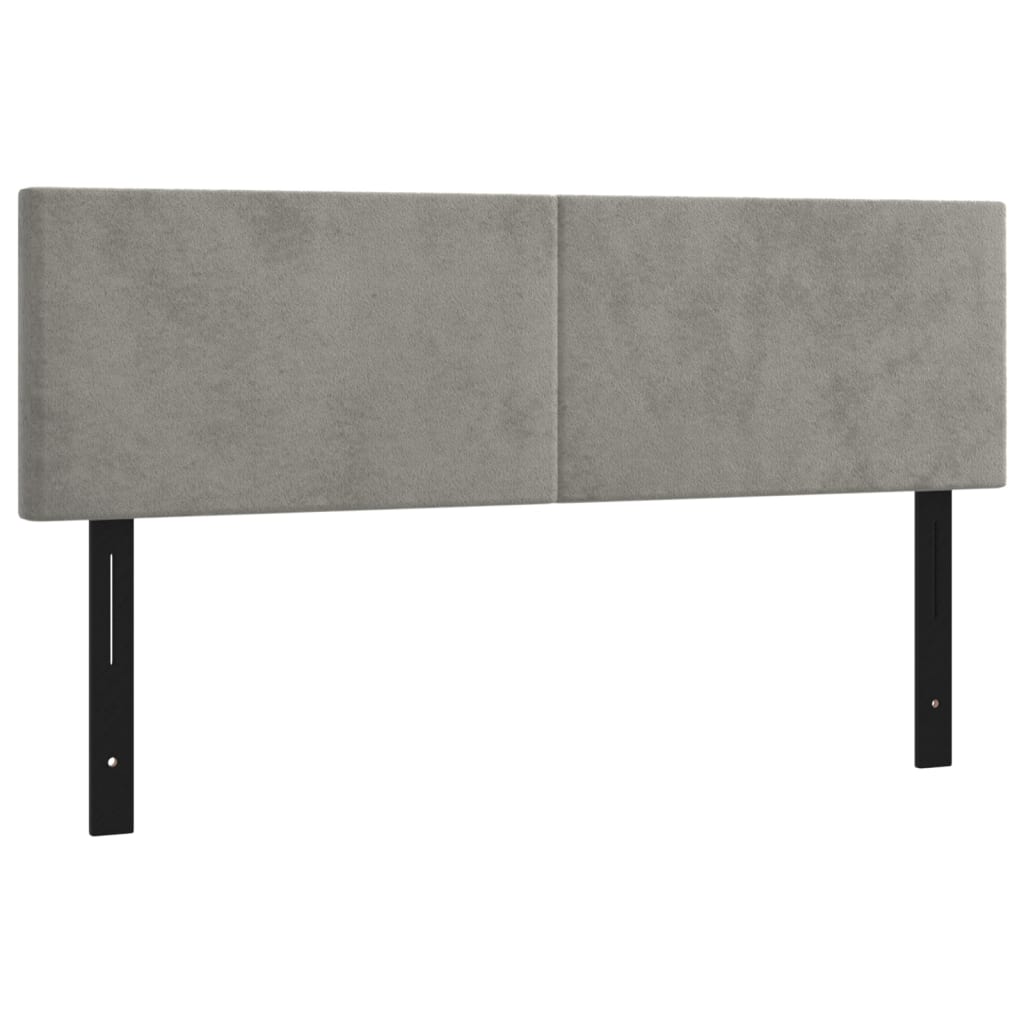 Têtes de lit 2 pcs gris clair 72x5x78/88 cm velours Têtes et pieds de lit vidaXL