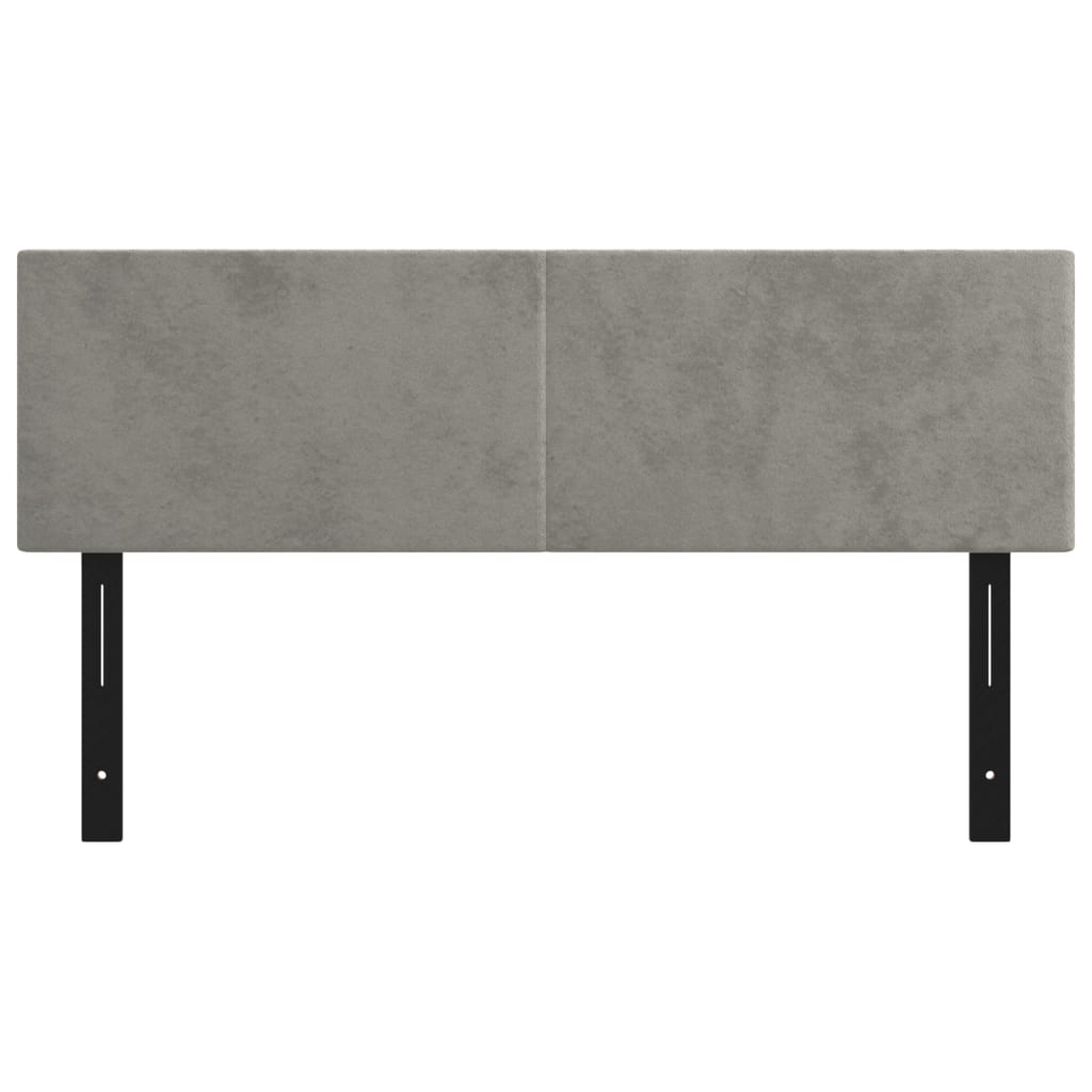 Têtes de lit 2 pcs gris clair 72x5x78/88 cm velours Têtes et pieds de lit vidaXL