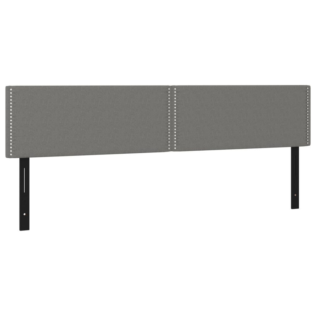 Têtes de lit 2 pcs gris foncé 80x5x78/88 cm tissu Têtes et pieds de lit vidaXL   