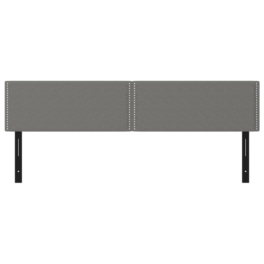 Têtes de lit 2 pcs gris foncé 90x5x78/88 cm tissu Têtes et pieds de lit vidaXL   