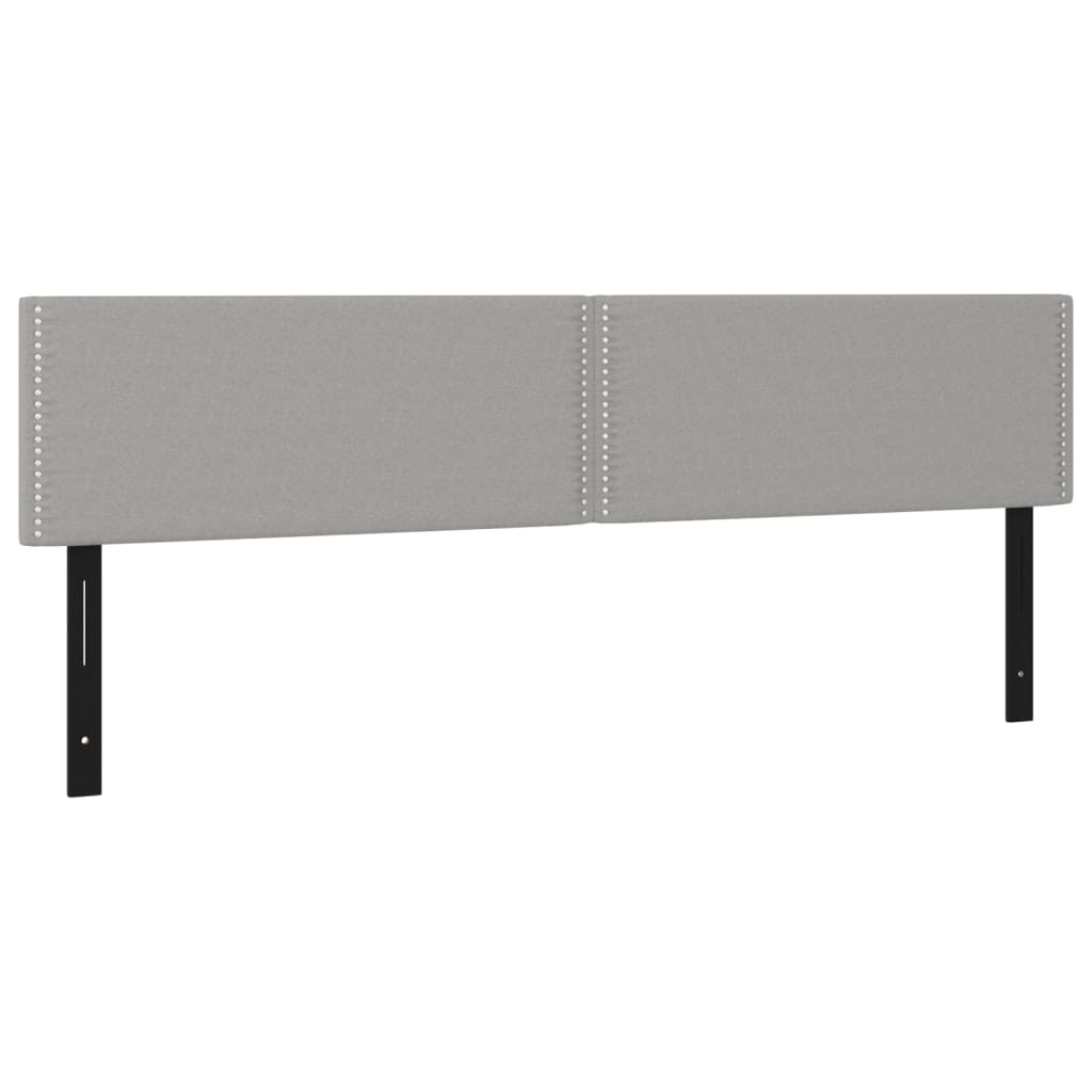 Têtes de lit 2 pcs gris clair 100x5x78/88 cm tissu Têtes et pieds de lit vidaXL   