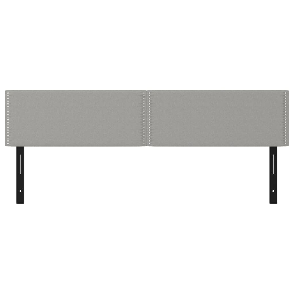 Têtes de lit 2 pcs gris clair 100x5x78/88 cm tissu Têtes et pieds de lit vidaXL   