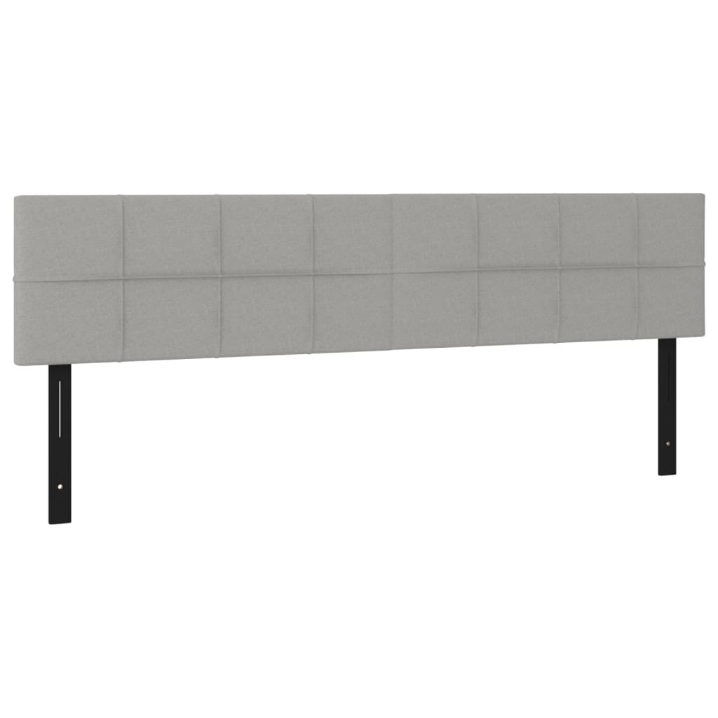 Têtes de lit 2 pcs gris clair 80x5x78/88 cm tissu Têtes et pieds de lit vidaXL   