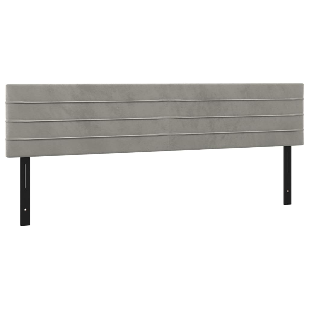 Têtes de lit 2 pcs gris clair 100x5x78/88 cm velours Têtes et pieds de lit vidaXL   