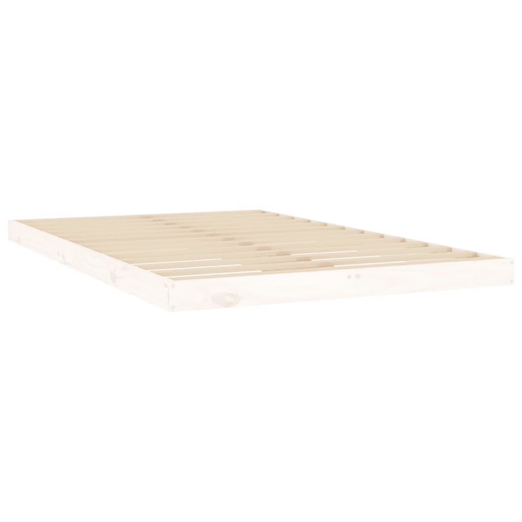 Cadre de lit blanc 120x200 cm bois de pin massif Lits & cadres de lit vidaXL   