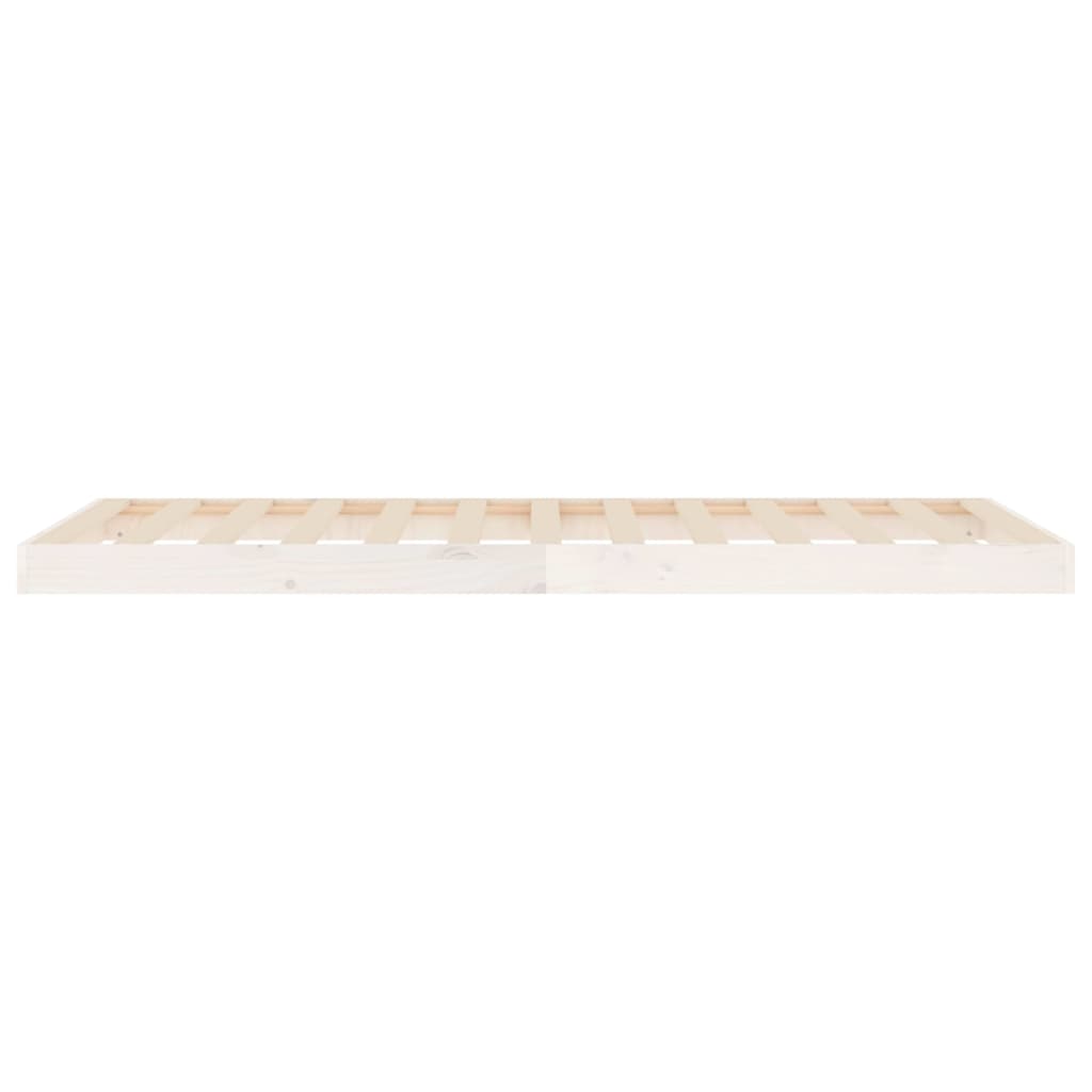 Cadre de lit blanc 90x190 cm simple bois massif de pin Lits & cadres de lit vidaXL   