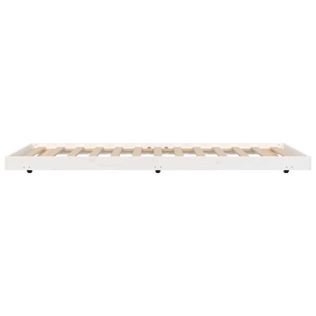 Cadre de lit Blanc 80x200 cm Bois de pin massif Lits & cadres de lit vidaXL   