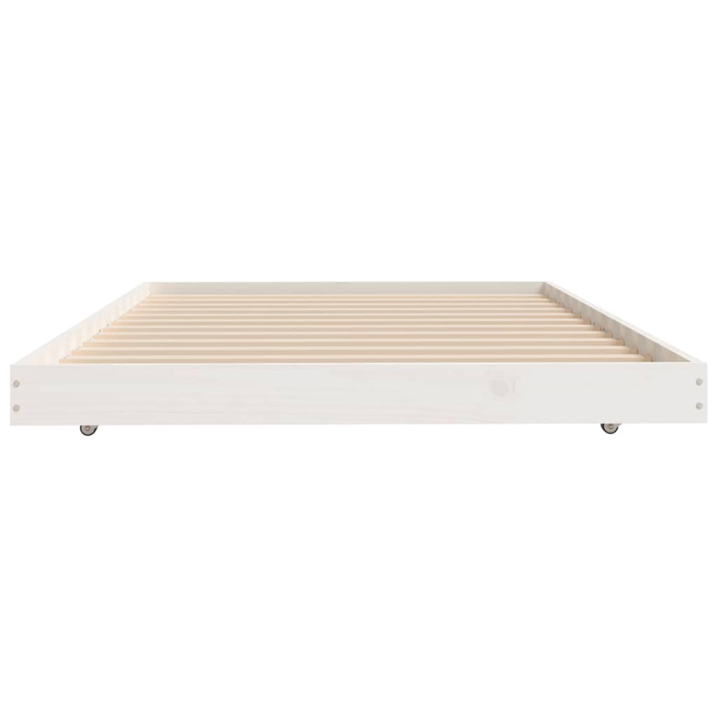 Cadre de lit Blanc 80x200 cm Bois de pin massif Lits & cadres de lit vidaXL   