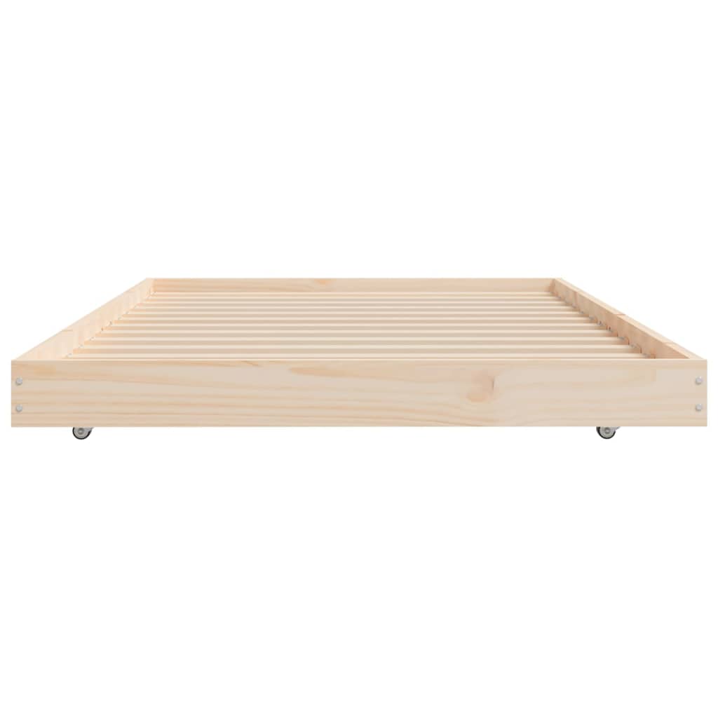 Cadre de lit 75x190 cm Bois de pin massif Lits & cadres de lit vidaXL   