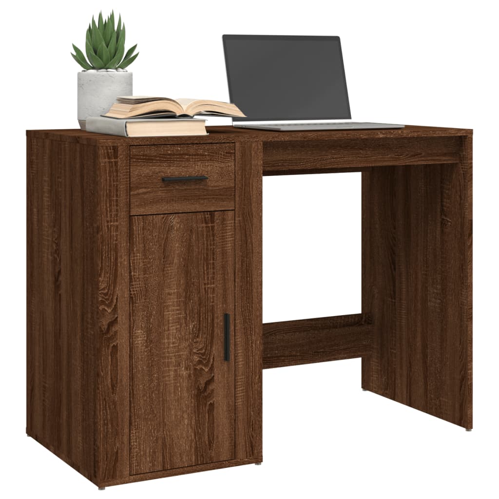 Bureau Chêne marron 100x49x75 cm Bois d'ingénierie Bureaux vidaXL