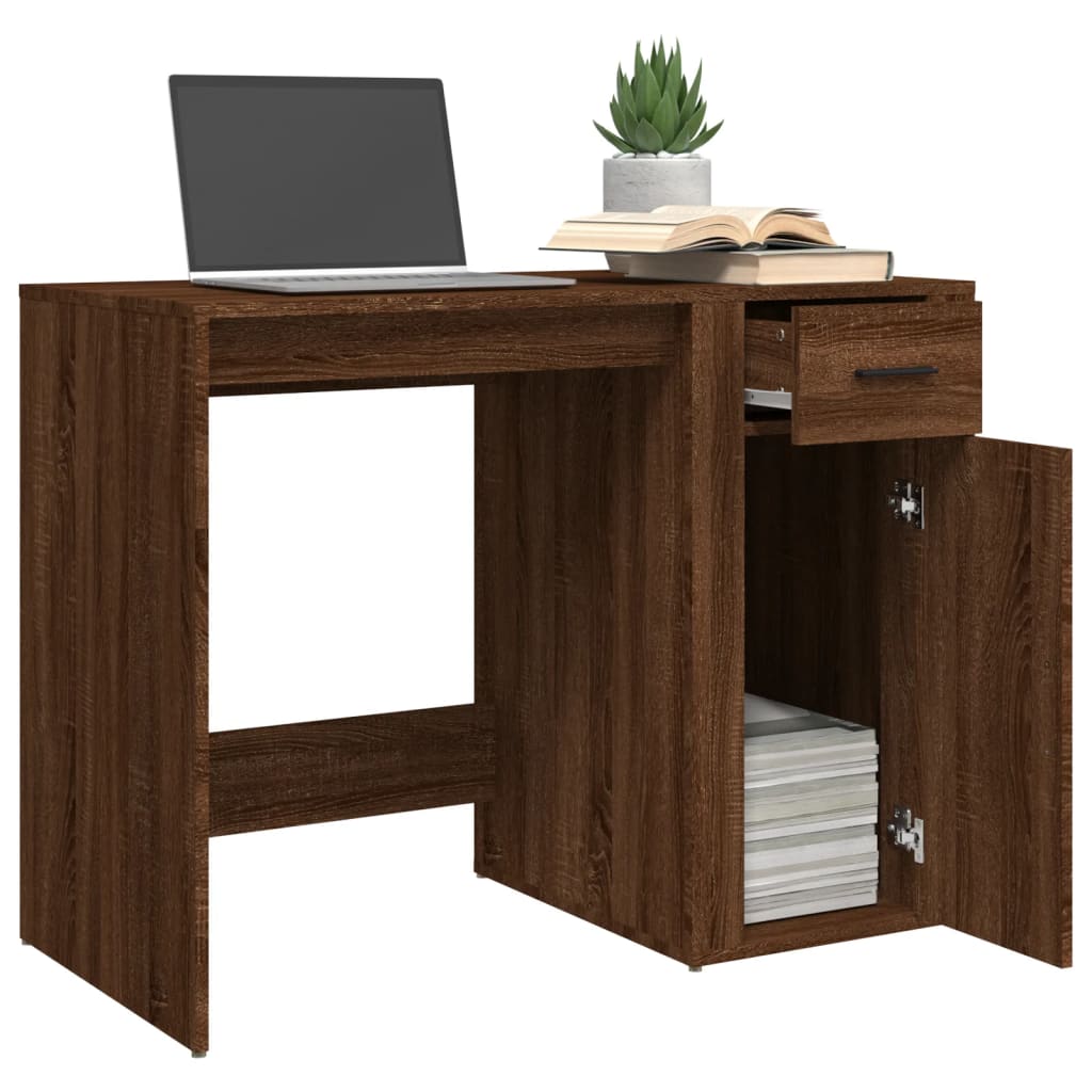 Bureau Chêne marron 100x49x75 cm Bois d'ingénierie Bureaux vidaXL