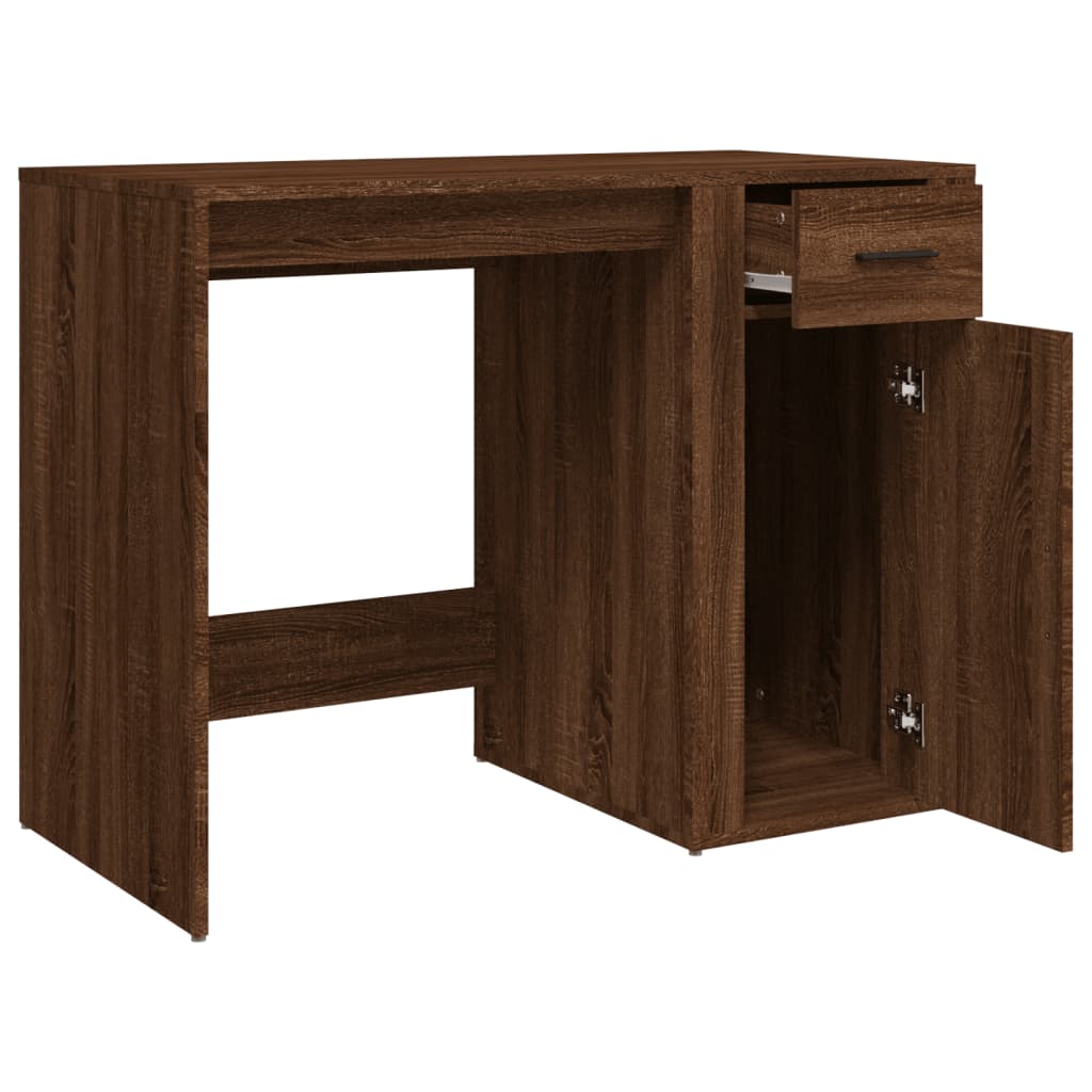 Bureau Chêne marron 100x49x75 cm Bois d'ingénierie Bureaux vidaXL