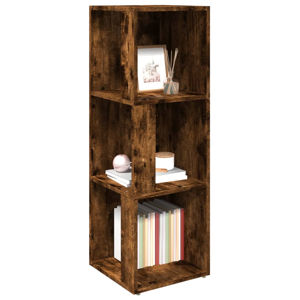 Armoire d'angle Chêne fumé 33x33x100 cm Bois d'ingénierie Casiers & armoires de rangement vidaXL   