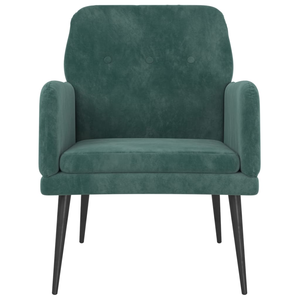 Fauteuil Vert foncé 62x79x79 cm Velours Fauteuils vidaXL   