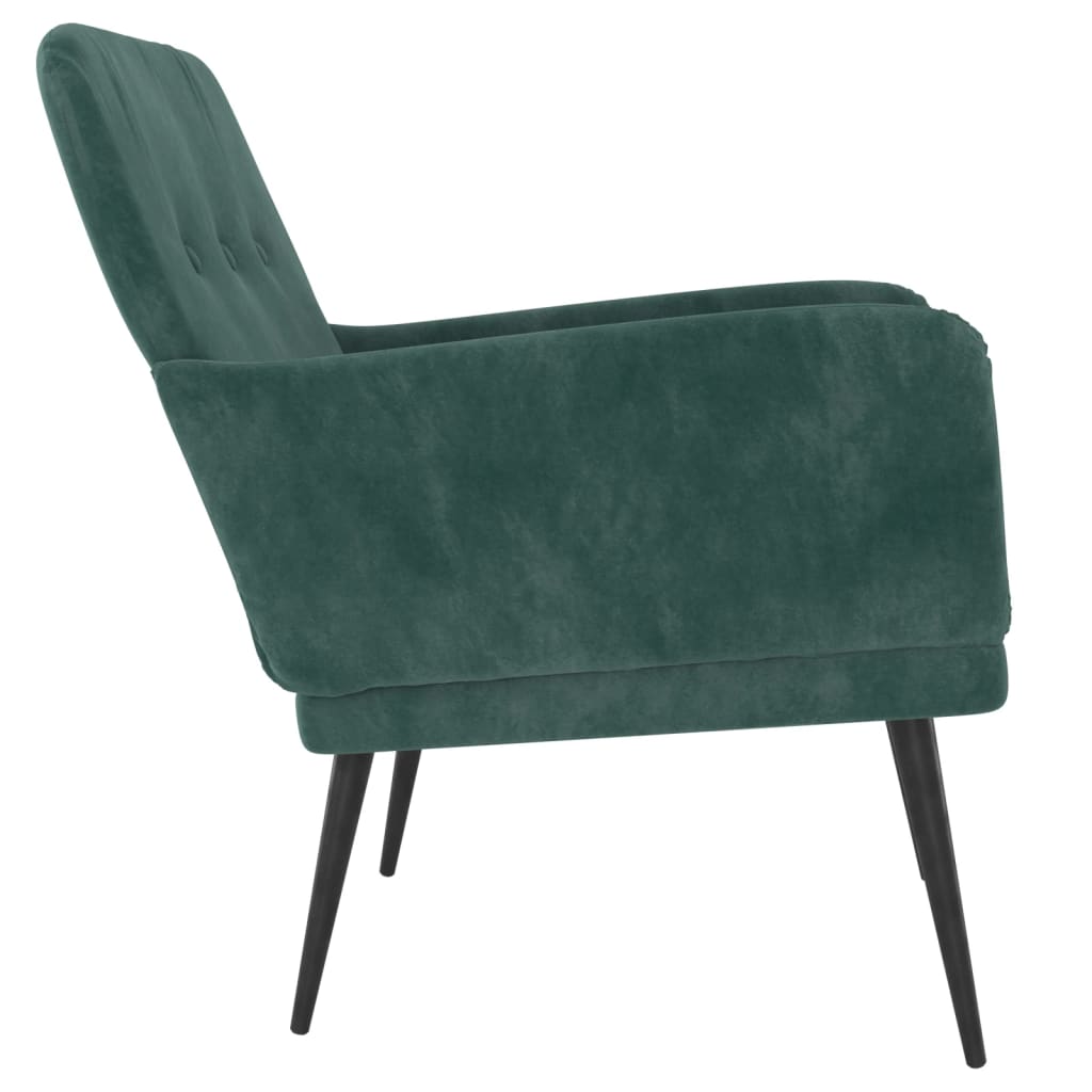 Fauteuil Vert foncé 62x79x79 cm Velours Fauteuils vidaXL   