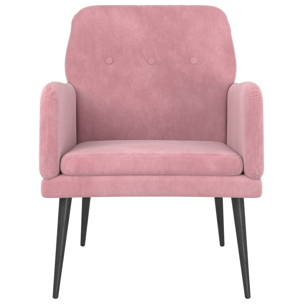 Fauteuil Rose 62x79x79 cm Velours Fauteuils vidaXL   