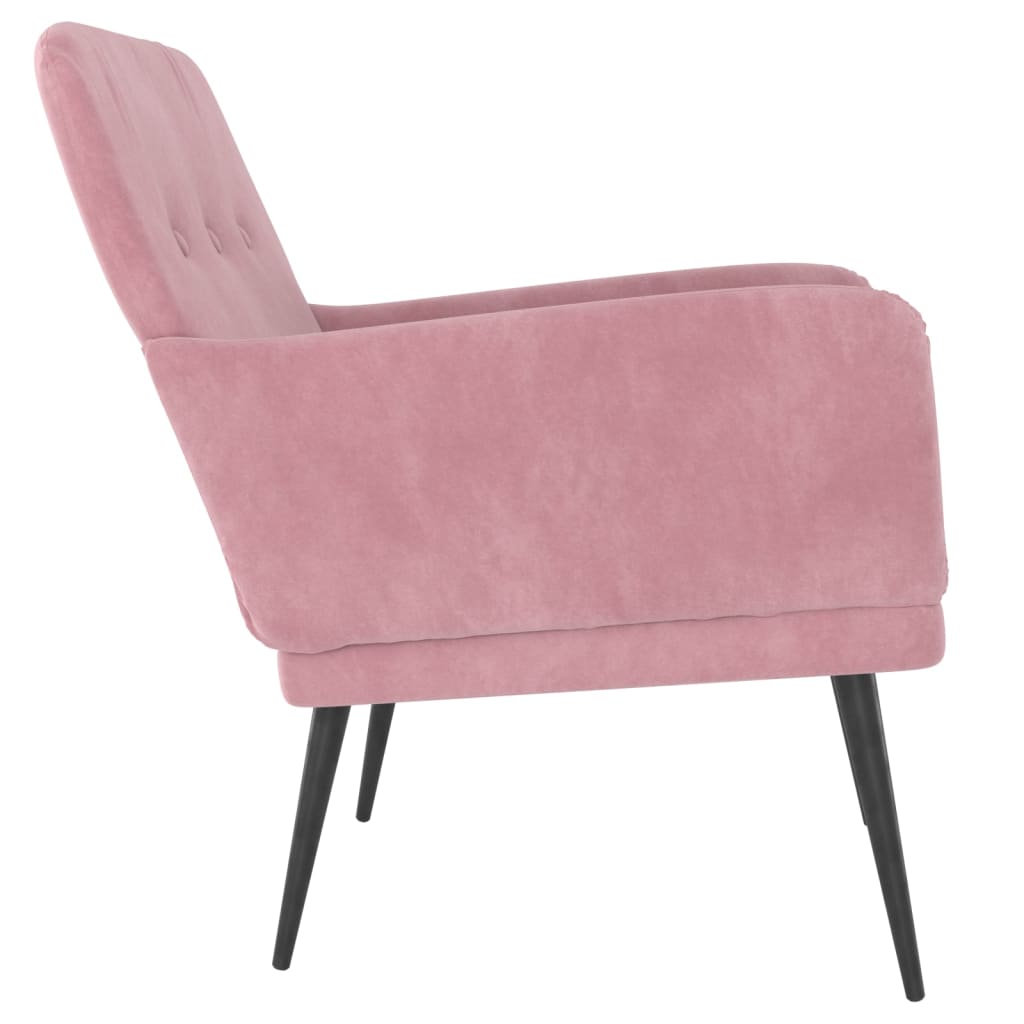 Fauteuil Rose 62x79x79 cm Velours Fauteuils vidaXL   