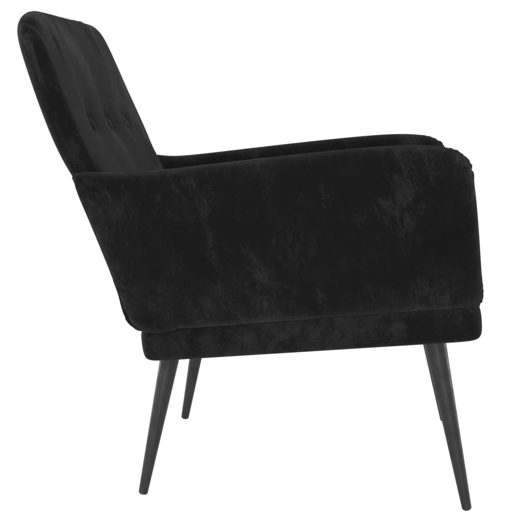 Fauteuil Noir 62x79x79 cm Velours Fauteuils vidaXL   