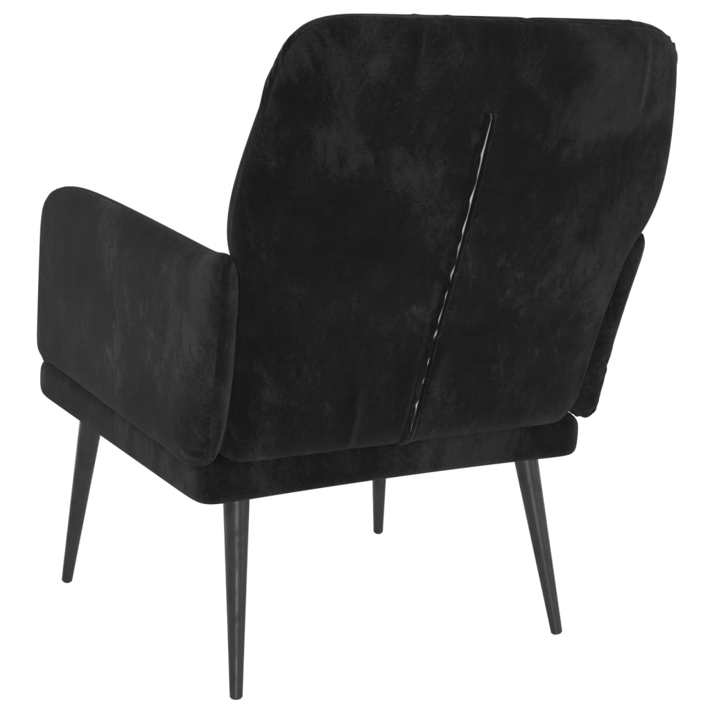 Fauteuil Noir 62x79x79 cm Velours Fauteuils vidaXL   