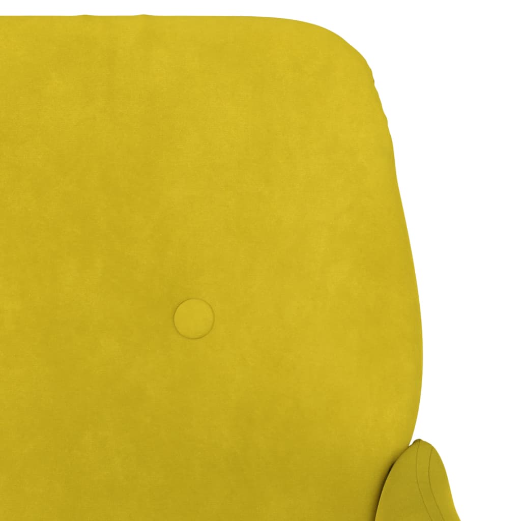 Fauteuil Jaune 62x79x79 cm Velours Fauteuils vidaXL   