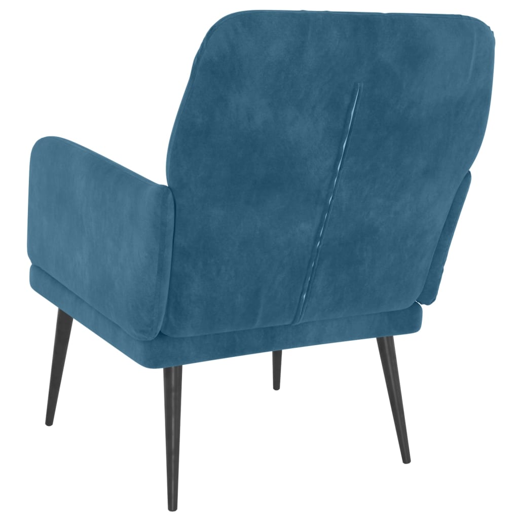 Fauteuil Bleu 62x79x79 cm Velours Fauteuils vidaXL   