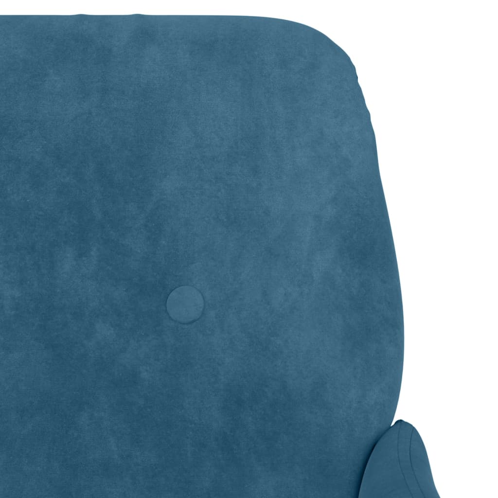 Fauteuil Bleu 62x79x79 cm Velours Fauteuils vidaXL   