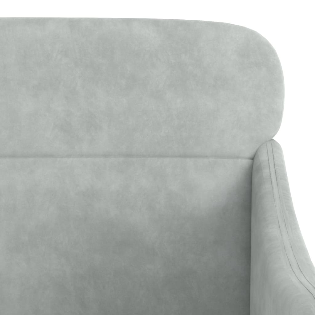 Fauteuil Gris clair 63x76x80 cm Velours Fauteuils vidaXL   