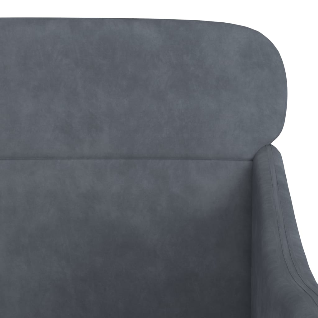 Fauteuil Gris foncé 63x76x80 cm Velours Fauteuils vidaXL   