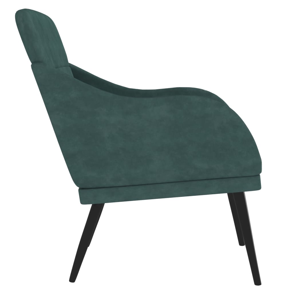 Fauteuil Vert foncé 63x76x80 cm Velours Fauteuils vidaXL   