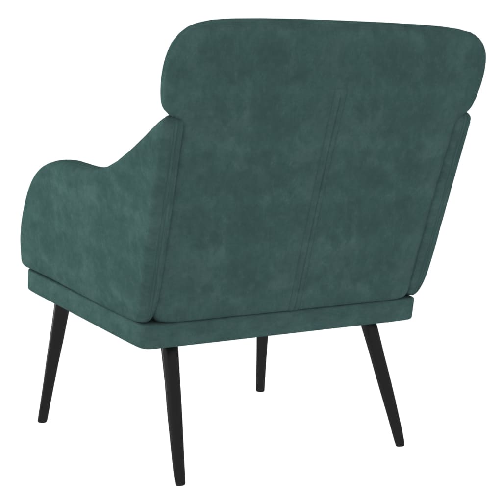 Fauteuil Vert foncé 63x76x80 cm Velours Fauteuils vidaXL   