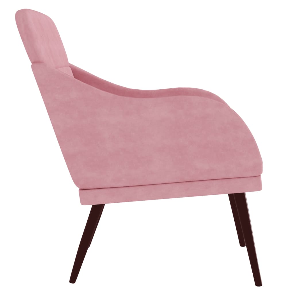 Fauteuil Rose 63x76x80 cm Velours Fauteuils vidaXL   