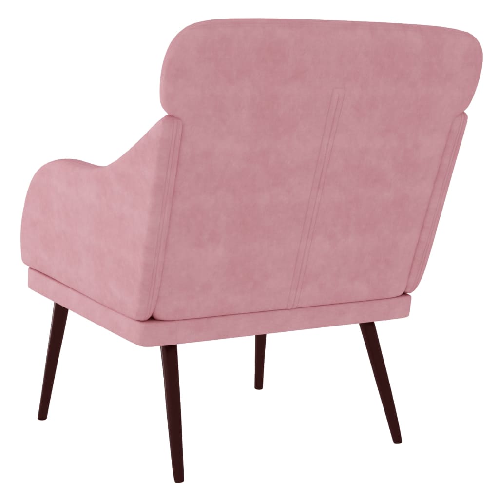 Fauteuil Rose 63x76x80 cm Velours Fauteuils vidaXL   