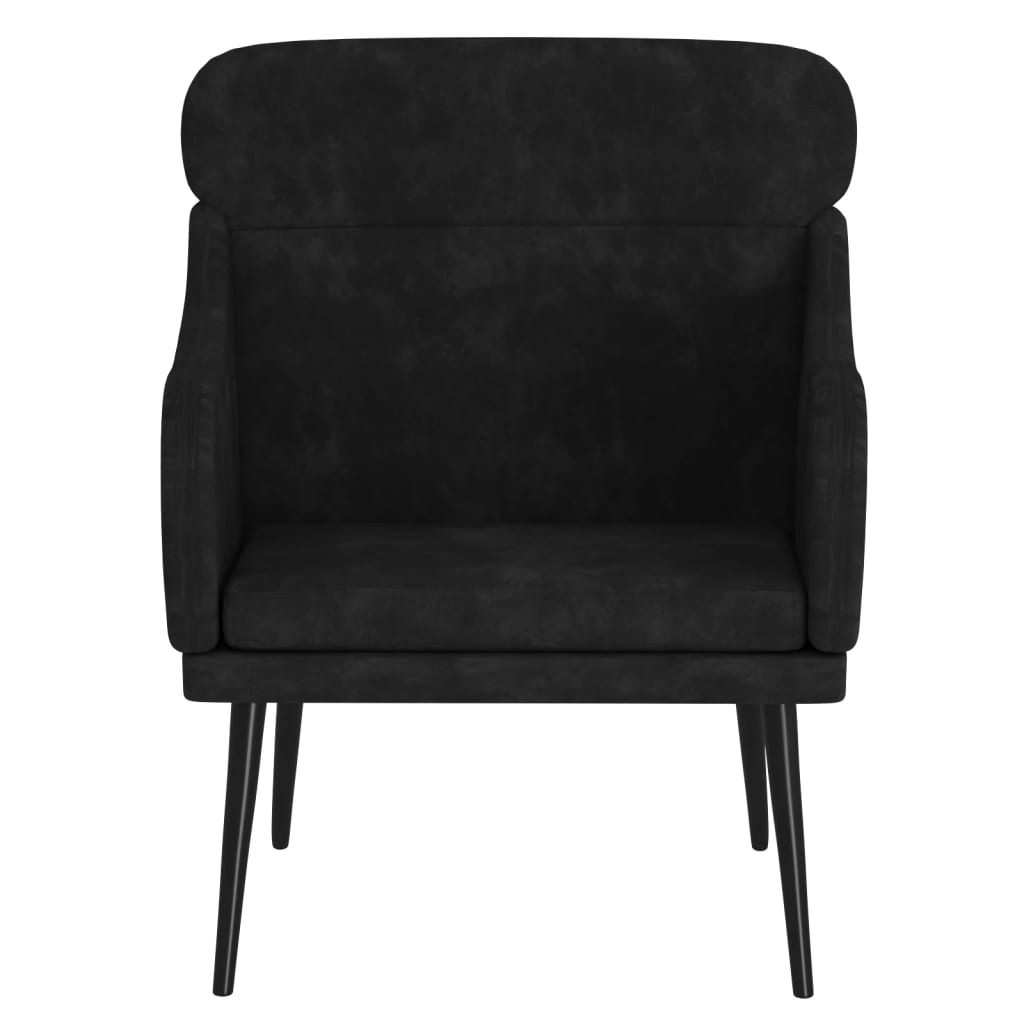 Fauteuil Noir 63x76x80 cm Velours Fauteuils vidaXL   