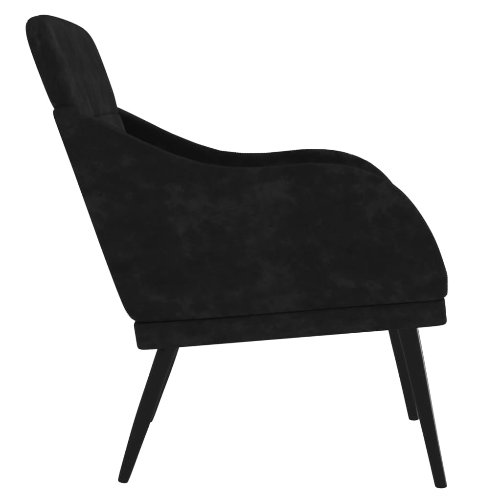 Fauteuil Noir 63x76x80 cm Velours Fauteuils vidaXL   