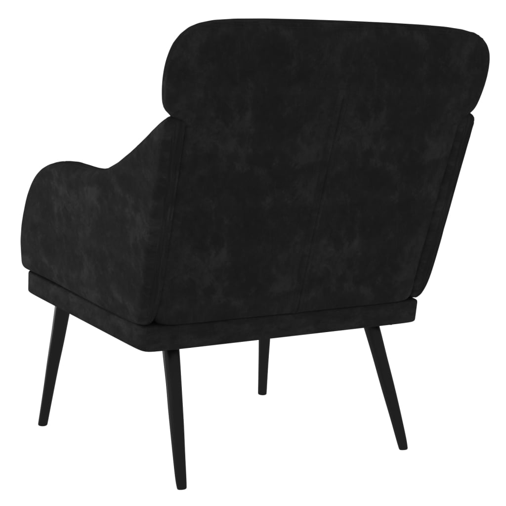 Fauteuil Noir 63x76x80 cm Velours Fauteuils vidaXL   